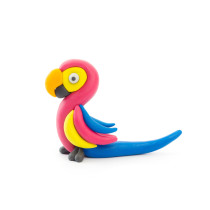 Hey Clay Diy Birds Pheasant, Ara Parrot, Dove Plastic Creative Modelling Air-Dry Clay For Kids 6 Cans