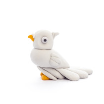 Hey Clay Diy Birds Pheasant, Ara Parrot, Dove Plastic Creative Modelling Air-Dry Clay For Kids 6 Cans