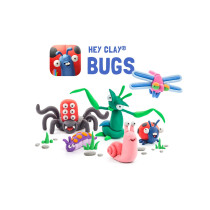Hey Clay Diy Bugs Snail, Dragonfly, Ladybird Plastic Creative Modelling Air-Dry Clay For Kids 6 Cans