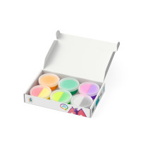 Hey Clay Diy Dinos Pterodactylus, Triceratops, Tyrannosaurus Plastic Creative Modelling Air-Dry Clay For Kids 6 Cans