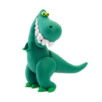 Hey Clay Diy Dinos Pterodactylus, Triceratops, Tyrannosaurus Plastic Creative Modelling Air-Dry Clay For Kids 6 Cans