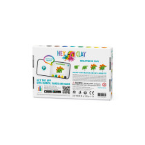 Hey Clay Diy Dinos Stegosaurus, Pachycephalosaurus, Brachiosaurus Plastic Creative Modelling Air-Dry Clay For Kids 6 Cans