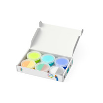 Hey Clay Diy Dinos Stegosaurus, Pachycephalosaurus, Brachiosaurus Plastic Creative Modelling Air-Dry Clay For Kids 6 Cans