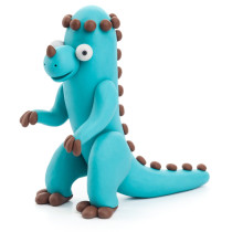 Hey Clay Diy Dinos Stegosaurus, Pachycephalosaurus, Brachiosaurus Plastic Creative Modelling Air-Dry Clay For Kids 6 Cans