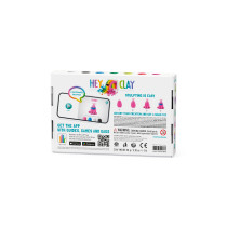 Hey Clay Diy Monsters Terry, Pi, Bigwig Plastic Creative Modelling Air-Dry Clay For Kids 6 Cans