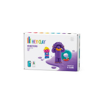 Hey Clay Diy Monsters Hipster, Cyclops, Donut Plastic Creative Modelling Air-Dry Clay For Kids 6 Cans