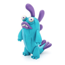 Hey Clay Beasts Set-Colourful Modeling Kids-Air Dry Clay Kit 15 Cans And Sculpting Tools With Fun Interactive Instructions App, Multicoloured