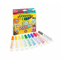 Crayola 10 Ct Silly Scents Smash Ups, Broad Line Washable Markers