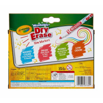 Crayola 10 Ct Slim Dry-Erase Markers, Washable
