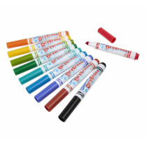 Crayola 10 Ct Wedge Tip Dry-Erase Markers, Washable