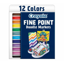 Crayola 12 Ct Fine Point Doodle Markers
