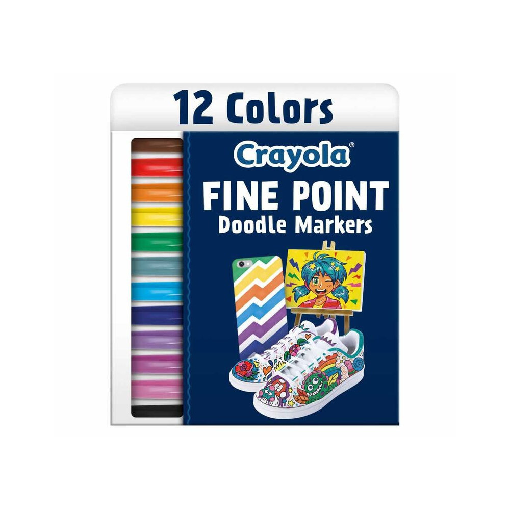 Crayola 12 Ct Fine Point Doodle Markers