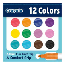 Crayola 12 Ct Fine Point Doodle Markers