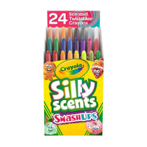 Crayola 24 Ct Silly Scents Mini Twistables Scented Smashups Crayons
