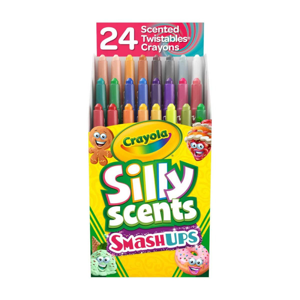 Crayola 24 Ct Silly Scents Mini Twistables Scented Smashups Crayons