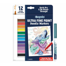 Crayola 12 Ct Ultra-Fine Point Doodle Markers