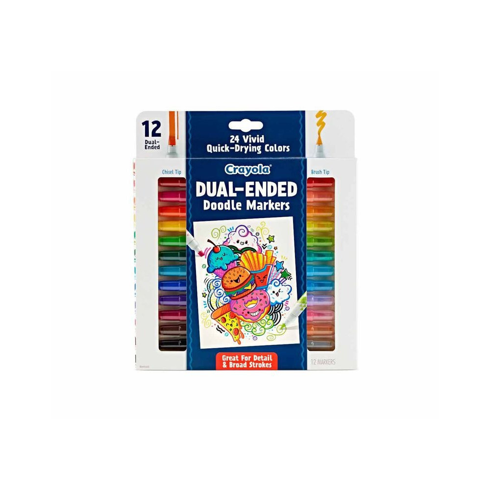 Crayola 12 Ct Dual-Ended Doodle Markers