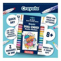 Crayola 12 Ct Dual-Ended Doodle Markers
