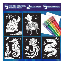 Crayola Glow Fusion, Marker Coloring Set, Deep Sea Creatures