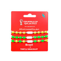 FIFA Fabric Fashionable Qatar 2022 World Cup Country Team Nylon Bracelets, Brazil
