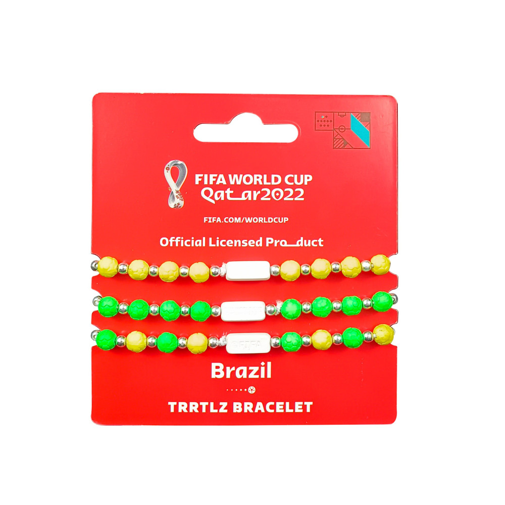 FIFA Fabric Fashionable Qatar 2022 World Cup Country Team Nylon Bracelets, Brazil
