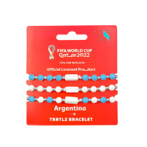FIFA Fabric Fashionable Qatar 2022 World Cup Country Team Nylon Bracelets, Argentina