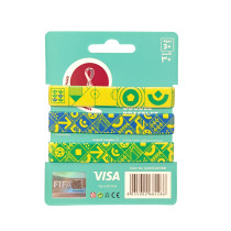 FIFA Fabric Fashionable Qatar 2022 World Cup Country Team Doodlz Nylon Breacelet, Brazil