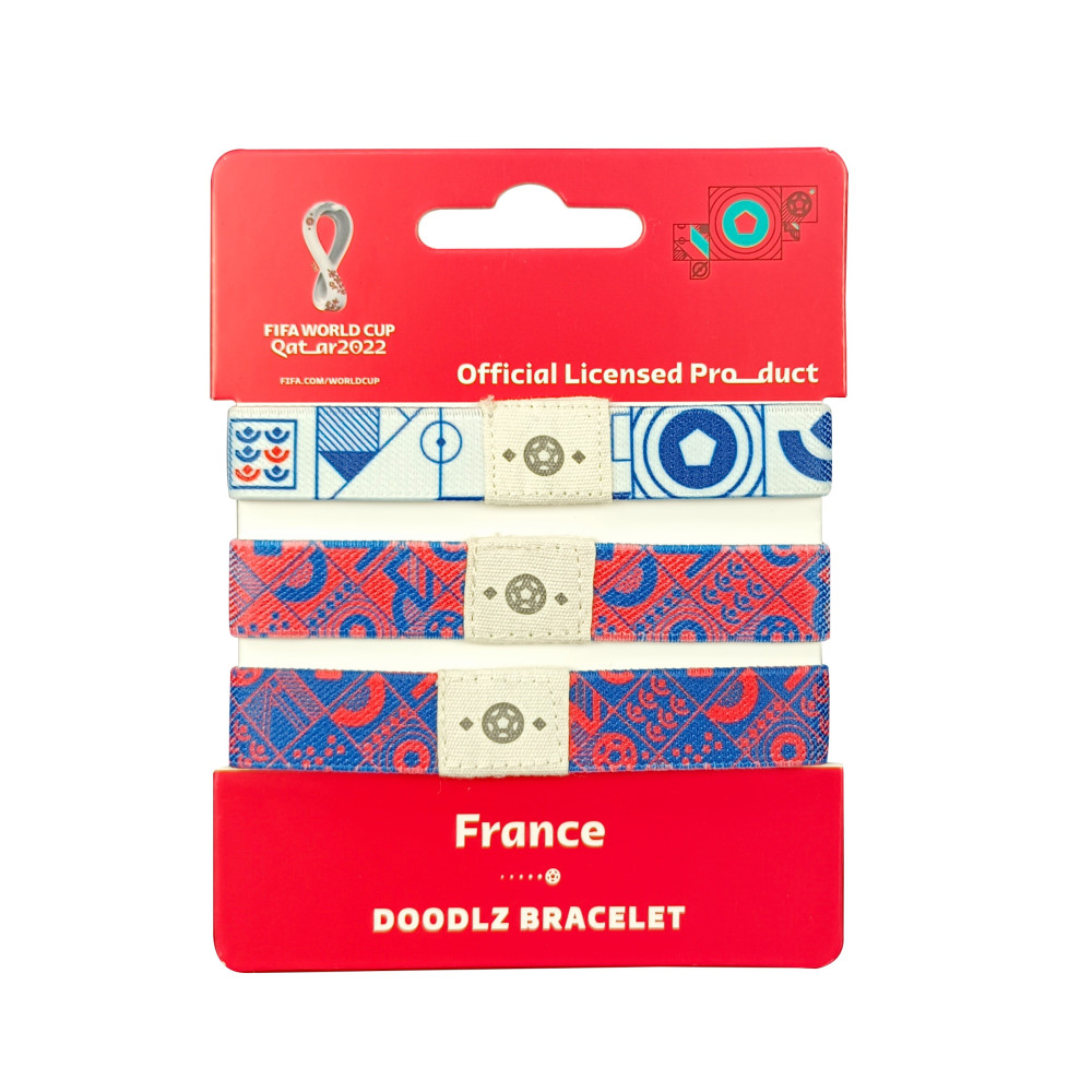 FIFA Fabric Fashionable Qatar 2022 World Cup Country Team Doodlz Nylon Breacelet, France