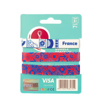 FIFA Fabric Fashionable Qatar 2022 World Cup Country Team Doodlz Nylon Breacelet, France