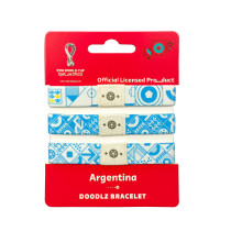 FIFA Fabric Fashionable Qatar 2022 World Cup Country Team Doodlz Nylon Breacelet, Argentina
