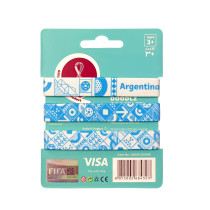 FIFA Fabric Fashionable Qatar 2022 World Cup Country Team Doodlz Nylon Breacelet, Argentina