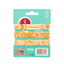 FIFA Fabric Fashionable Qatar 2022 World Cup Country Team Doodlz Nylon Breacelet, Netherlands