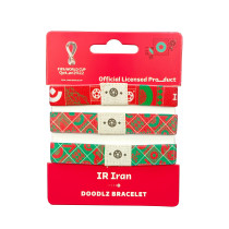 FIFA Fabric Fashionable Qatar 2022 World Cup Country Team Doodlz Nylon Breacelet, Iran