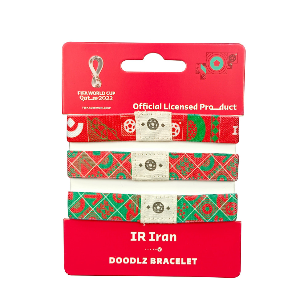 FIFA Fabric Fashionable Qatar 2022 World Cup Country Team Doodlz Nylon Breacelet, Iran