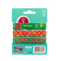 FIFA Fabric Fashionable Qatar 2022 World Cup Country Team Doodlz Nylon Breacelet, Senegal