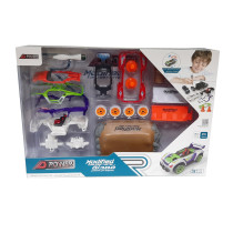 D-Power 20Pcs Diy Modified Race Car For Kids Building Toy Kit Make You Own Racing Car, Scale 1:32