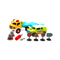 D-Power Diy Smart Wheels Race Car For Kids Car Building Toy Kit With Tools, Guideposts, Scale 1:32