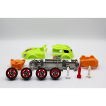 D-Power Diy Smart Wheels Race Car For Kids Car Building Toy Kit With Tools, Guideposts Scale, 1:32