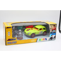 D-Power Diy Smart Wheels Race Car For Kids Car Building Toy Kit With Tools, Guideposts Scale, 1:32