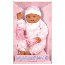 Lotus 18 Inch, Soft-Bodied Baby Doll Afro-American, No Hair