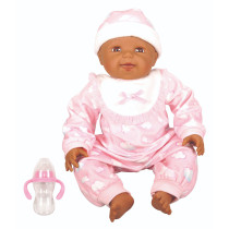 Lotus 18 Inch, Soft-Bodied Baby Doll Afro-American, No Hair