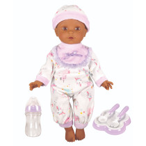 Lotus 16 Inch, Soft-Bodied Baby Doll Afro-American, No Hair