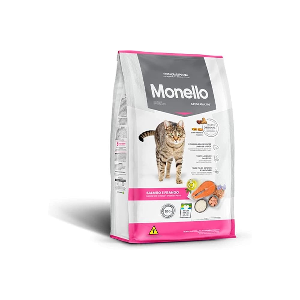 Monello Cat Dry Food Salmon, And Chicken Flavor 7Kg