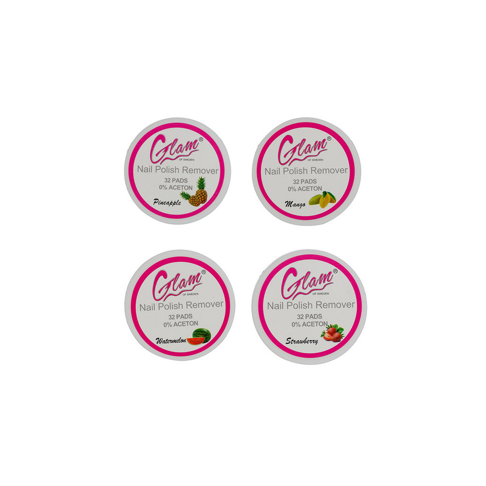 Glam Of Sweden Pineapple Flavour Nail polish Remover Pads Pack Of 32 Pcs