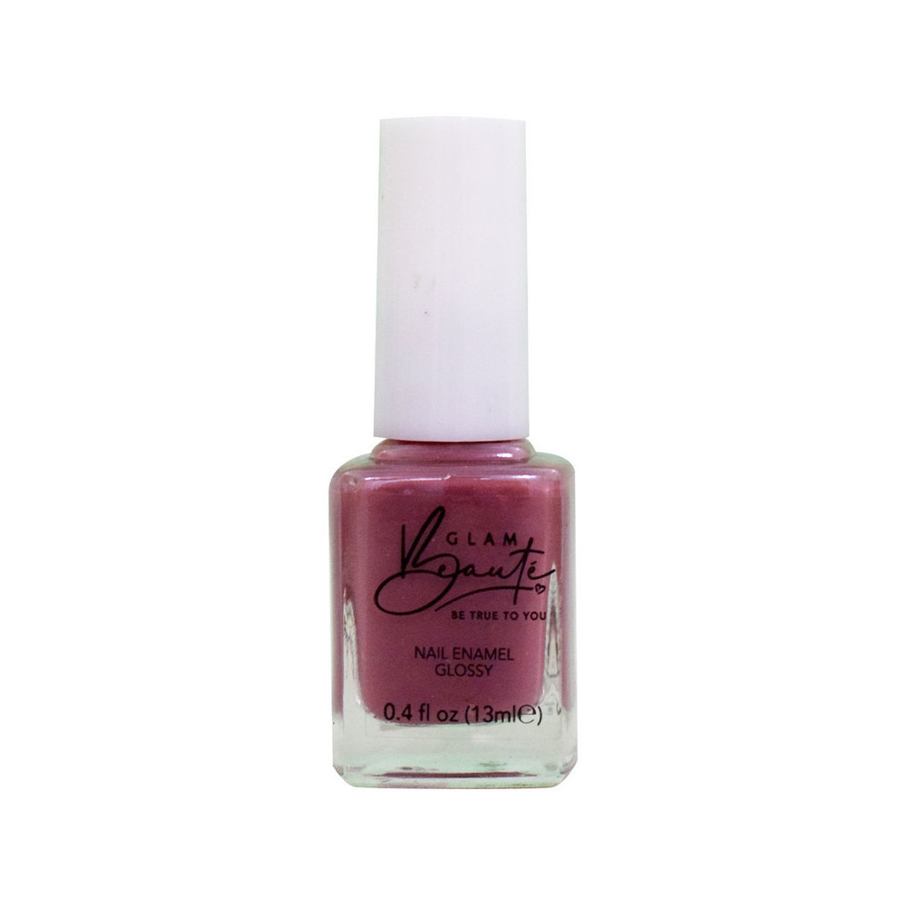 GlamBeaute Glossy Nail Enamel Nail Polish 10, Mauvine along