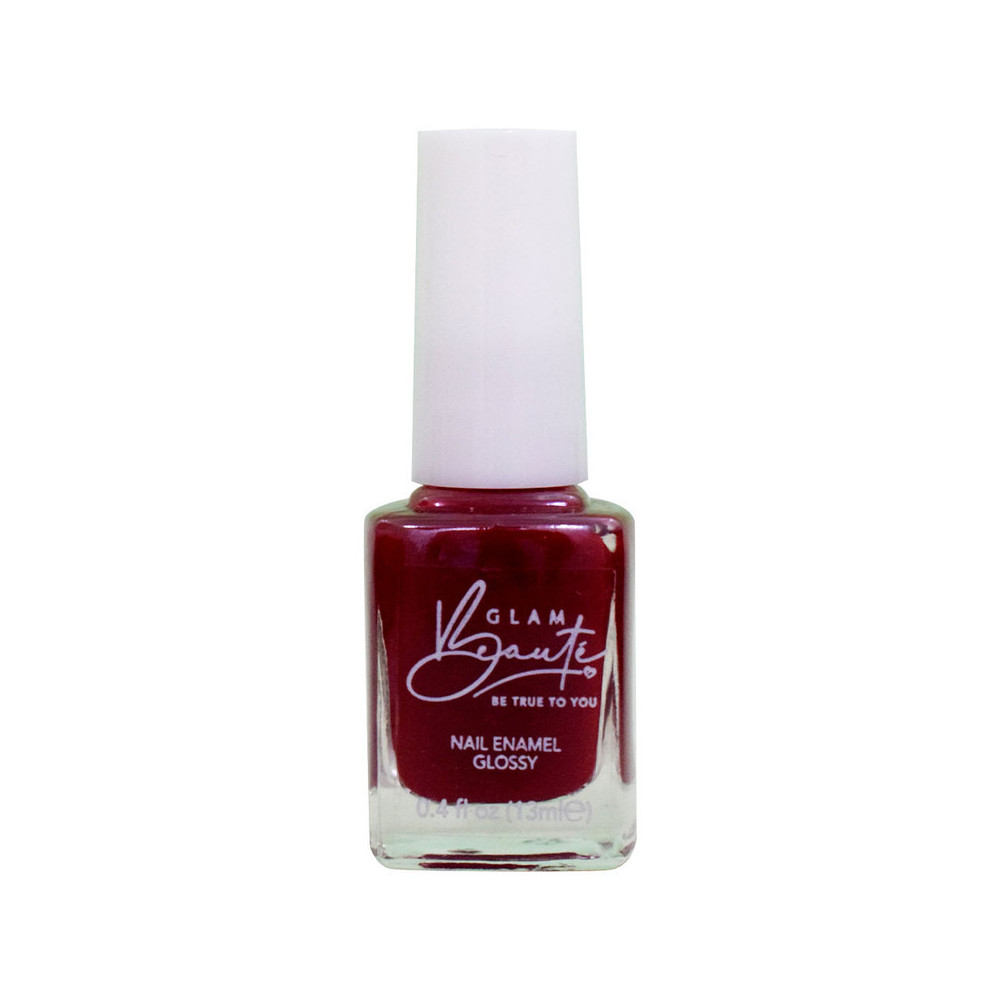 GlamBeaute Glossy Nail Enamel Nail Polish 16, Ruby Red