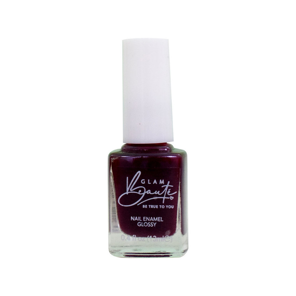 GlamBeaute Glossy Nail Enamel Nail Polish 27, Burgundy Syrup