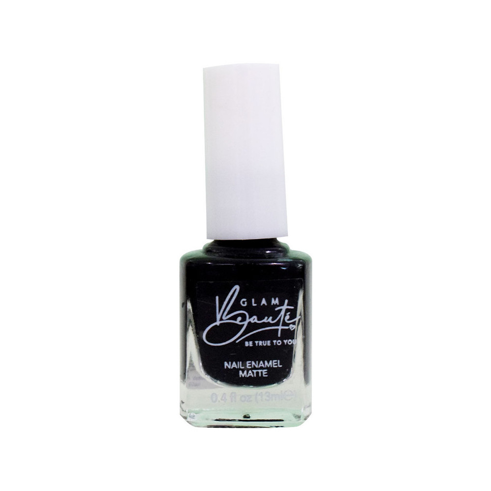 GlamBeaute Matte Nail Enamel Nail Polish 47, Solid Black