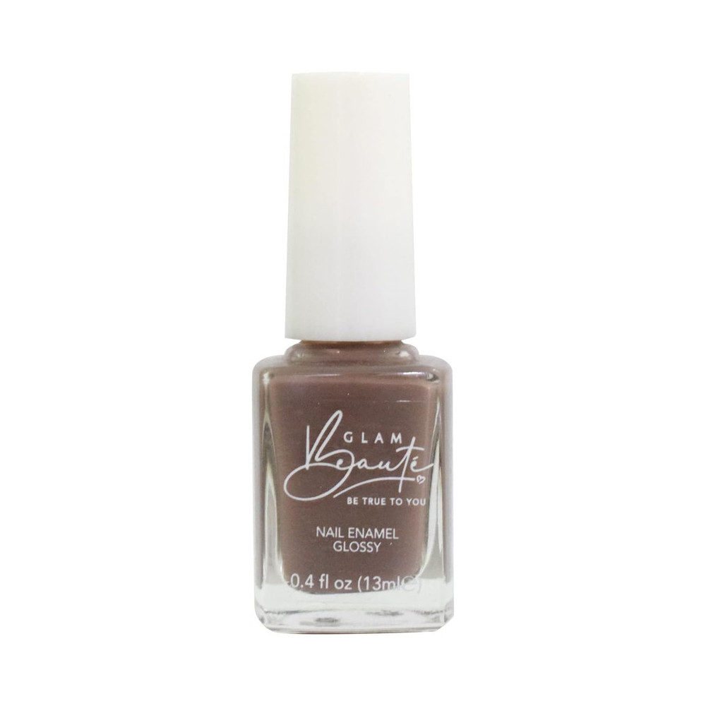 GlamBeaute Glossy Nail Enamel Nail Polish 61, Taupe
