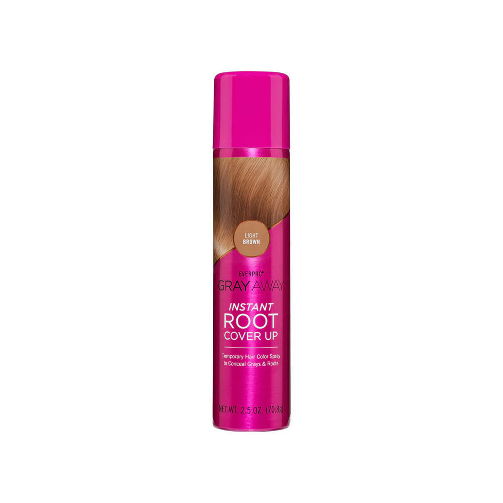 Everpro Gray Away Instant Root Cover Up Light Brown Spray, Temporary Hair Color, 70.8g